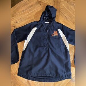 Cutter and Buck 1/2 zip packable anorak/jacket in navy and white -size small NWT